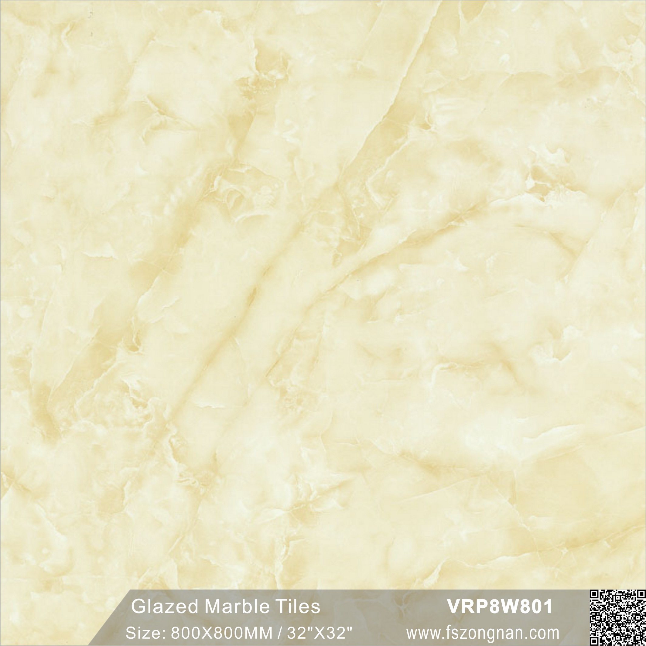 Building Material Glazed Marble Polished Porcelain Bathroom Floor Tile (VRP8W801, 800X800mm)