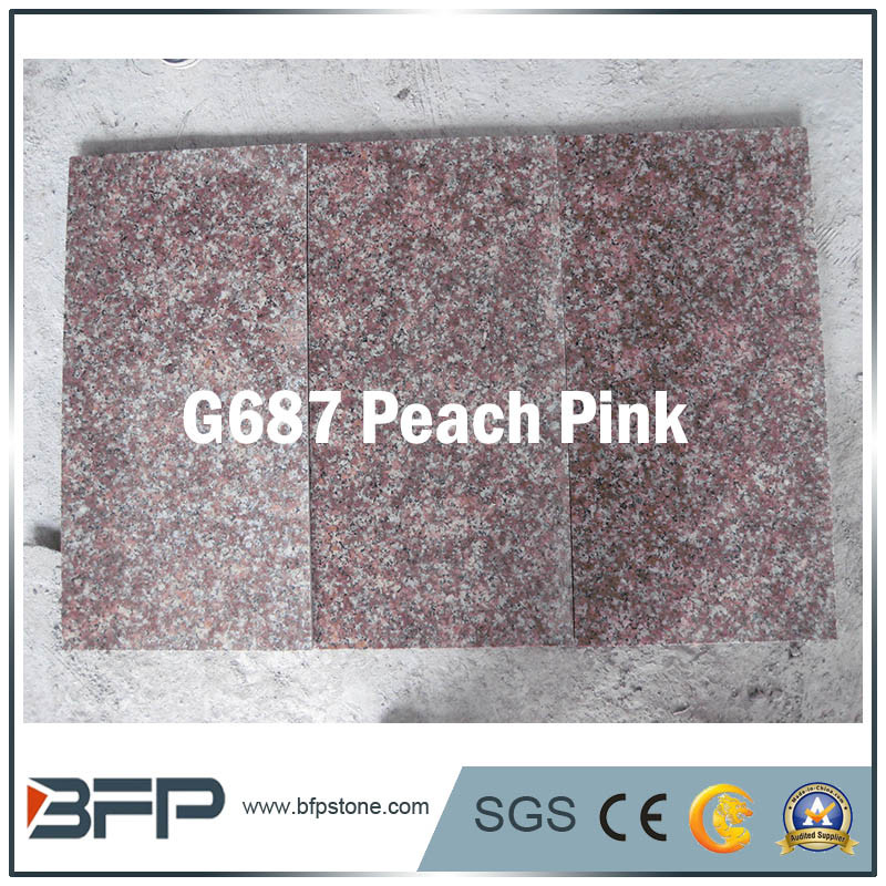 Peach Pink Granite Stone Tile/Slab for Floor and Wall