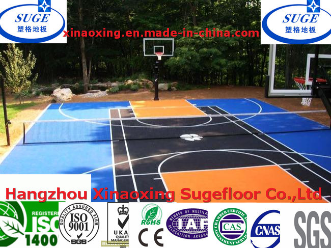 Multipurpose Portable Suspended Interlocking Basketball Flooring