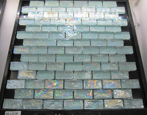 White Glass Bead Mosaic Tile