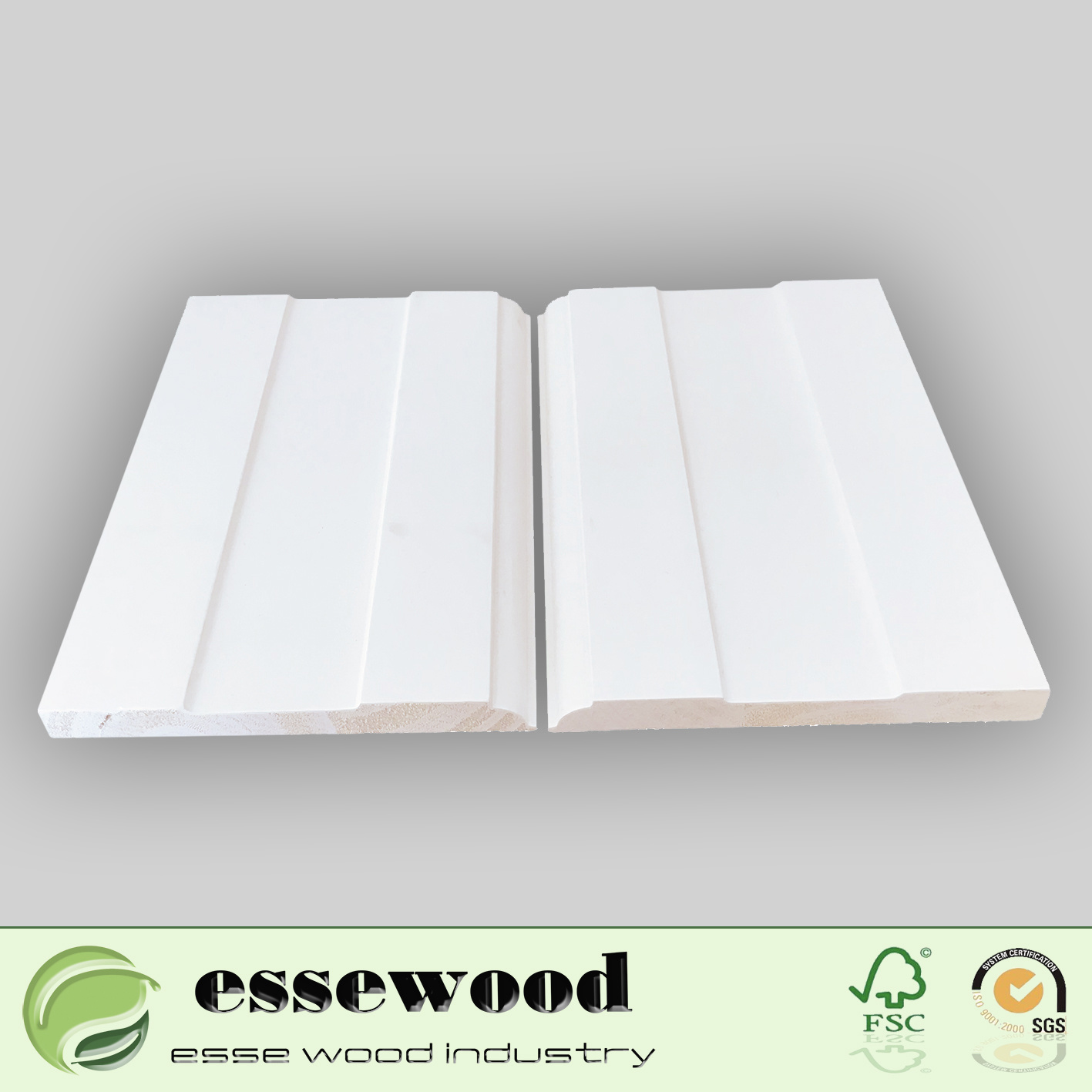 F/J Primed Casing Wood Trim Ceiling Groove Skirting Board Trim Moulding