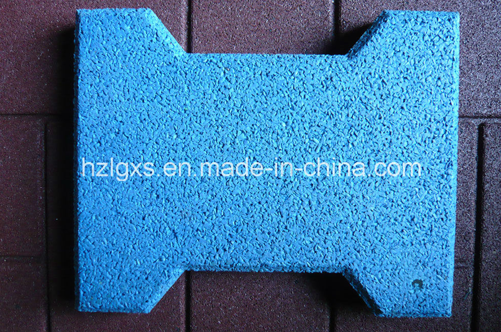 Dog-Bone Blue Rubber Floor Tiles (A-DL-2)