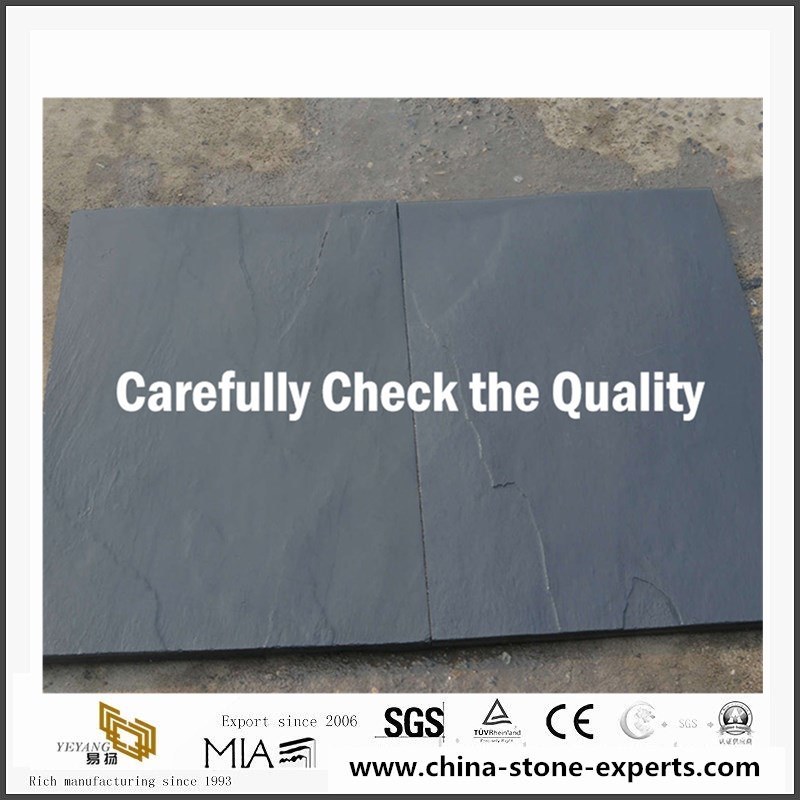 China Cheap Black Slate Tile for Swimming Pool Tile