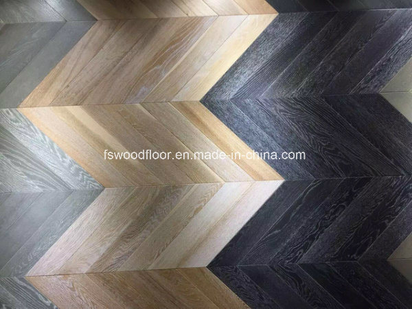 Reclaimed Oak Chevron Parquet Solid Wood Flooring
