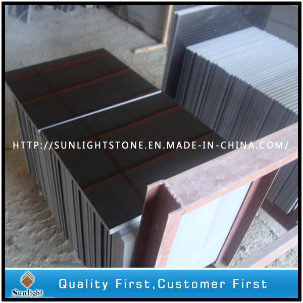 Polished Mongolia Black Granite/China Black Flooring Tiles