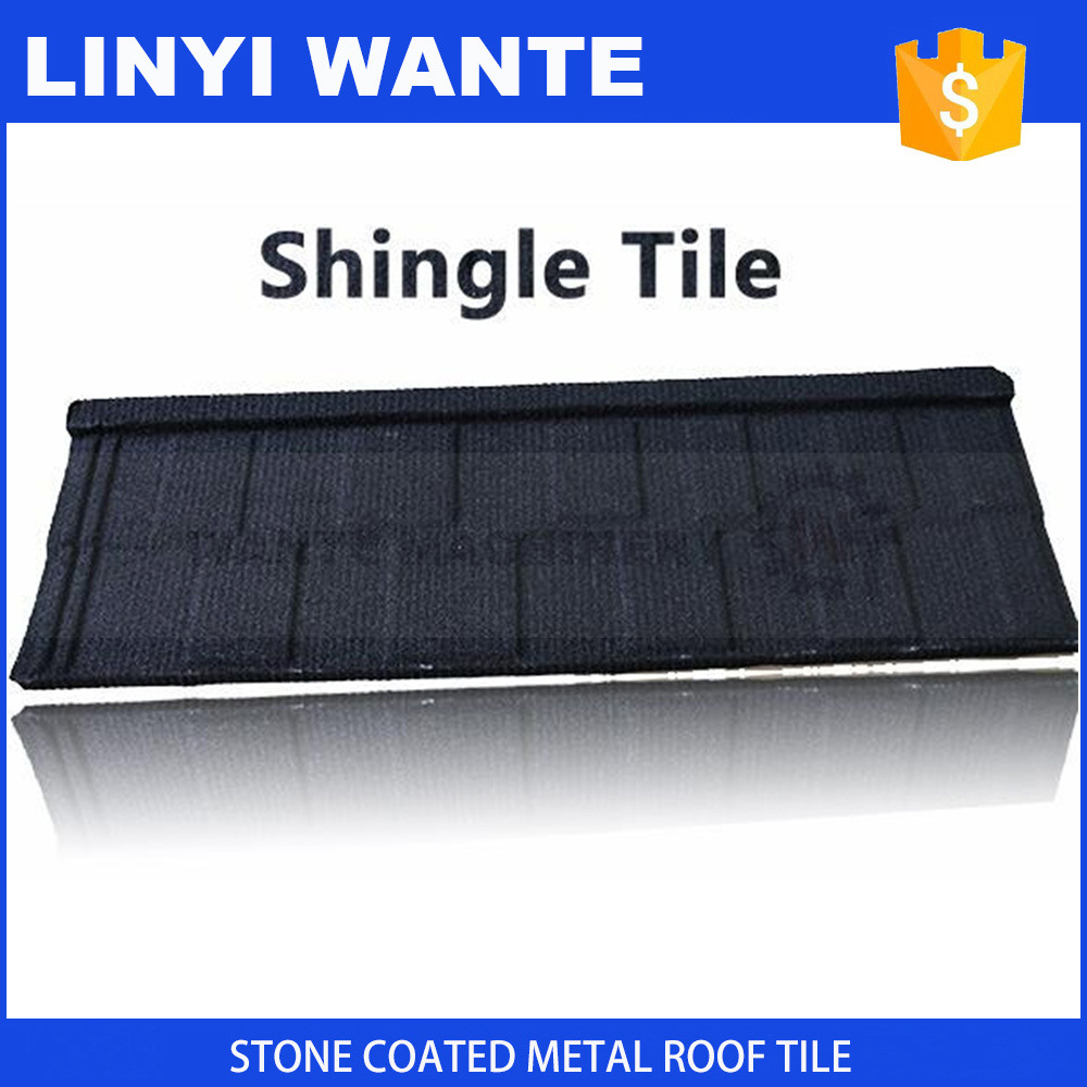 2016 New Shingle Design Building Material Stone Coated Metal Roof Tile