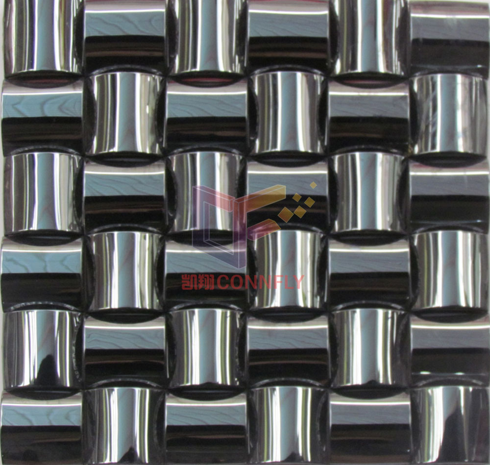 Black Arch Shape 304 Stainless Steel Metal Mosaic (CFM886)