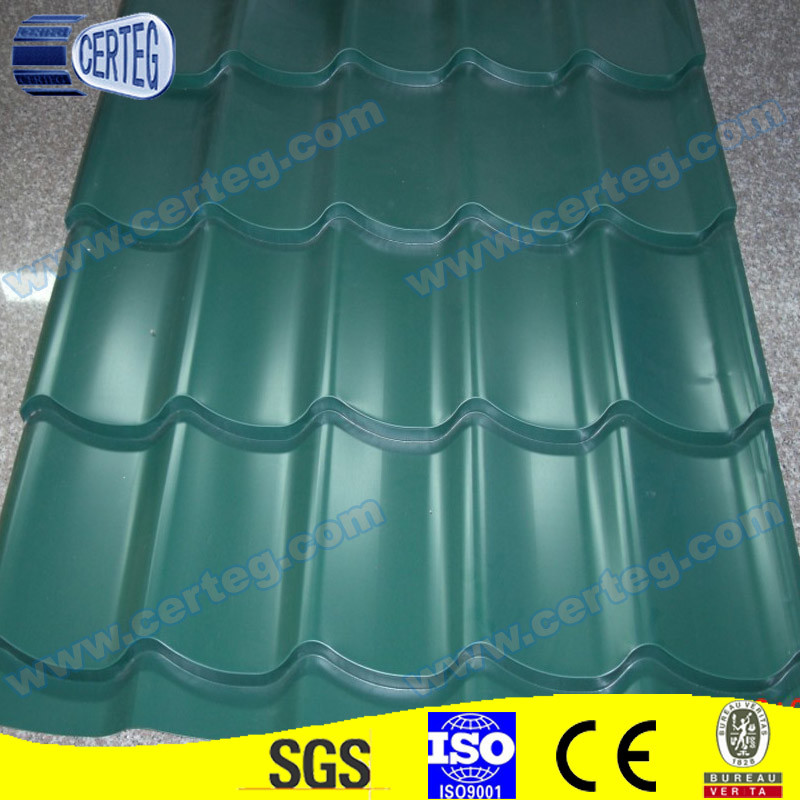 Green Prepainted Galvanized Steel Glazed Tiles