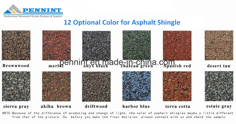 Asphalt Tiles for Concrete Roof with Various Colors