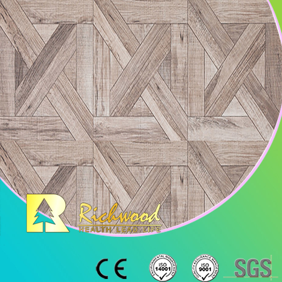 8.3mm E1 HDF AC3 HDF Woodgrain Texture Teak Waterproof Laminate Flooring