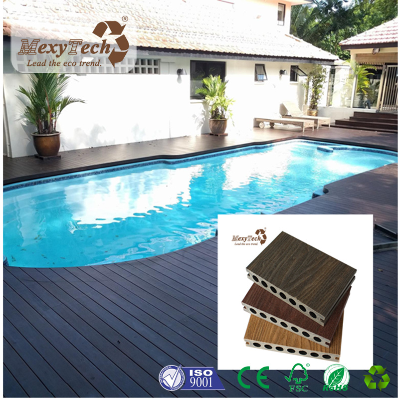 Foshan Co-Extrusion WPC Composite Deck Flooring Used for Swimming Pool