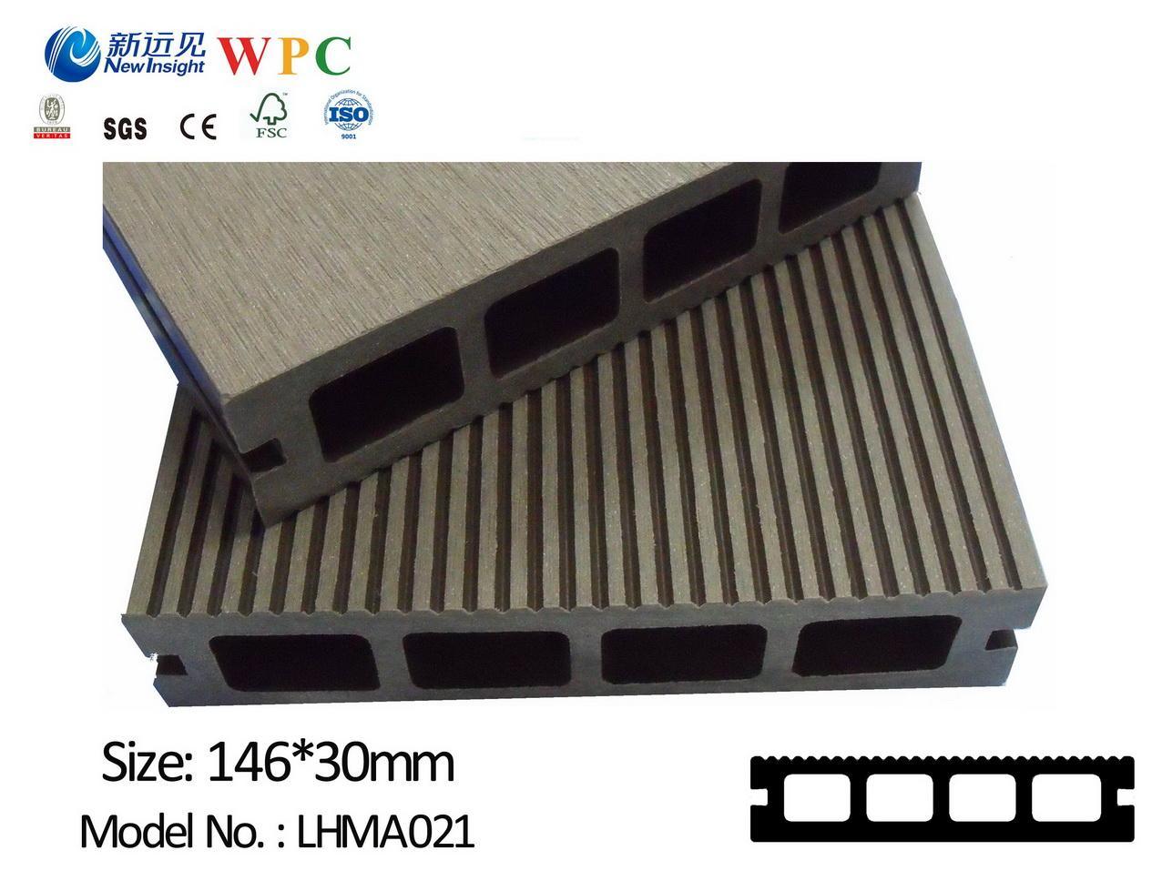 WPC Decking WPC Flooring with CE SGS Fsc ISO Composite Wood Decking Flooring, Wood Plastic Composite Decking Vinyl Decking Plastic Wood Decking Flooring