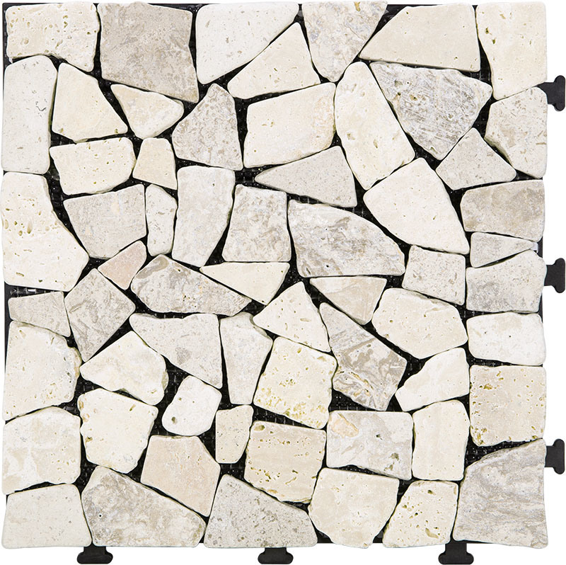 Chinese Supplier Outdoor Interlocking Flooring Natural Stone DIY Travertine Tile