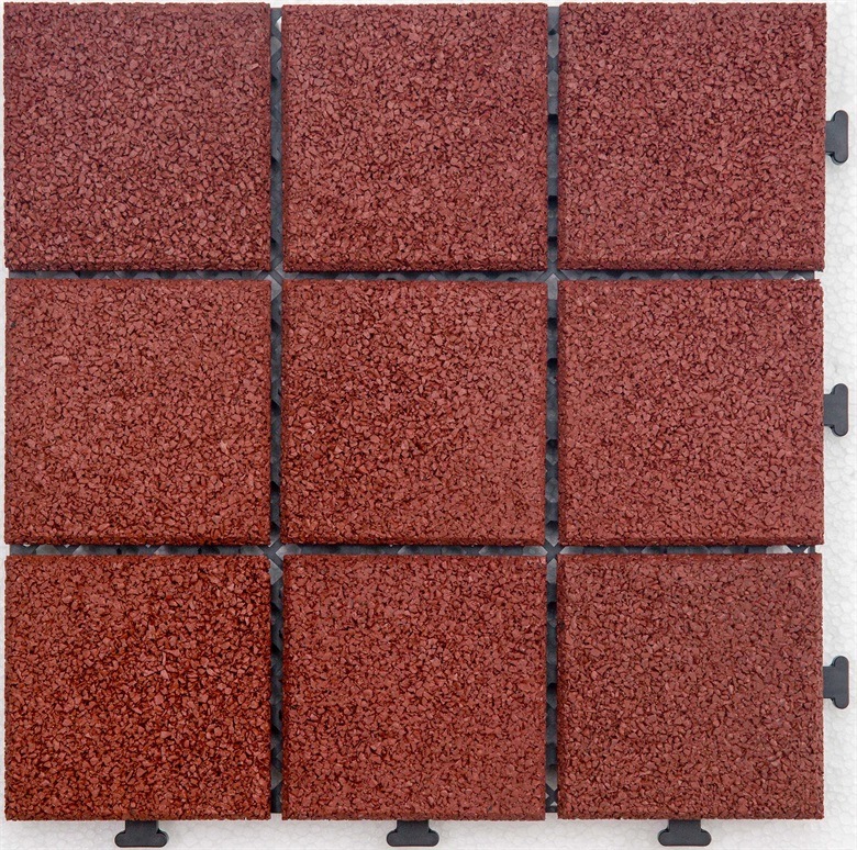 Ce Standards Slip Resistance Rubber Interlocking Floor DIY Tiles