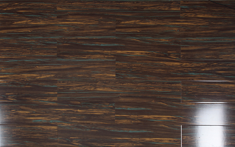 Household 12.3mm High Gloss Maple Waxed Edged Laminate Floor