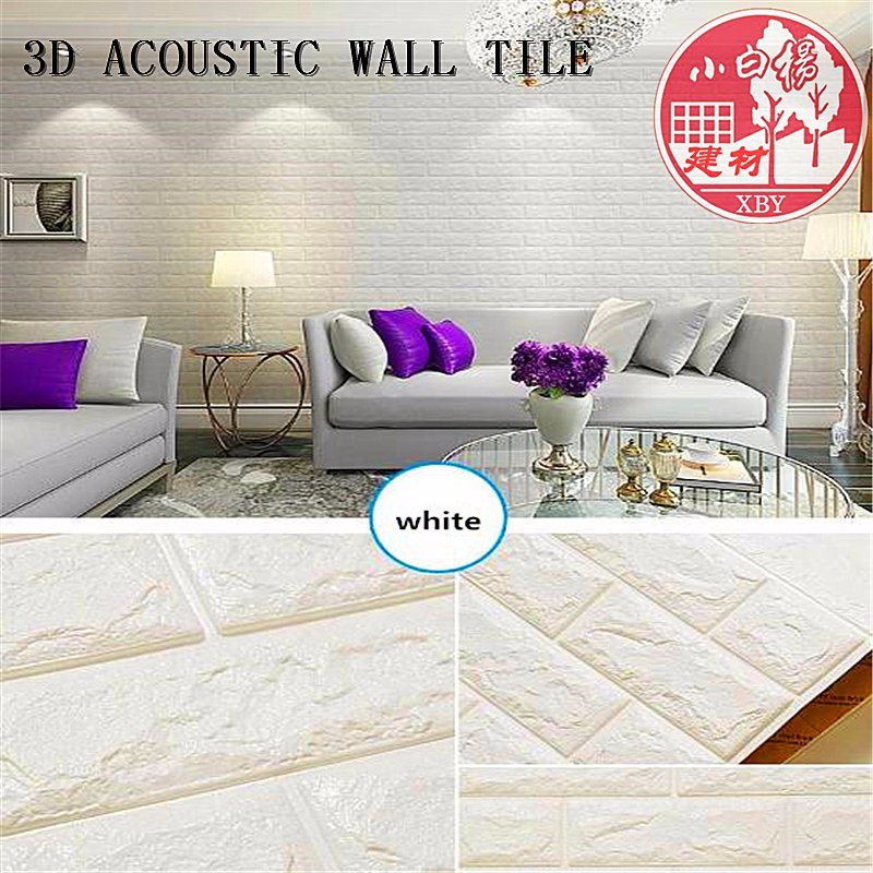 Decorative PVC 3D Acoustic Self Adhesive Tile for Home Theater