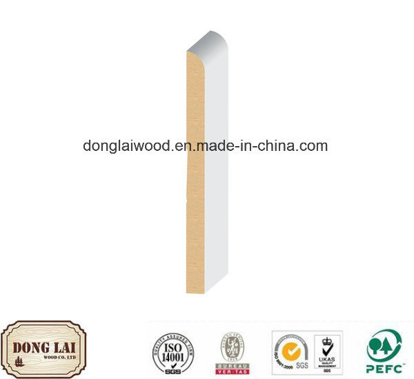 Custom Design Home Decorative Chinese Pine Solid Wooden Skirting Baseboard