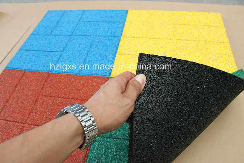 Colorful EPDM Double Loading Rubber Paver Top-Brick Carpet Tiles