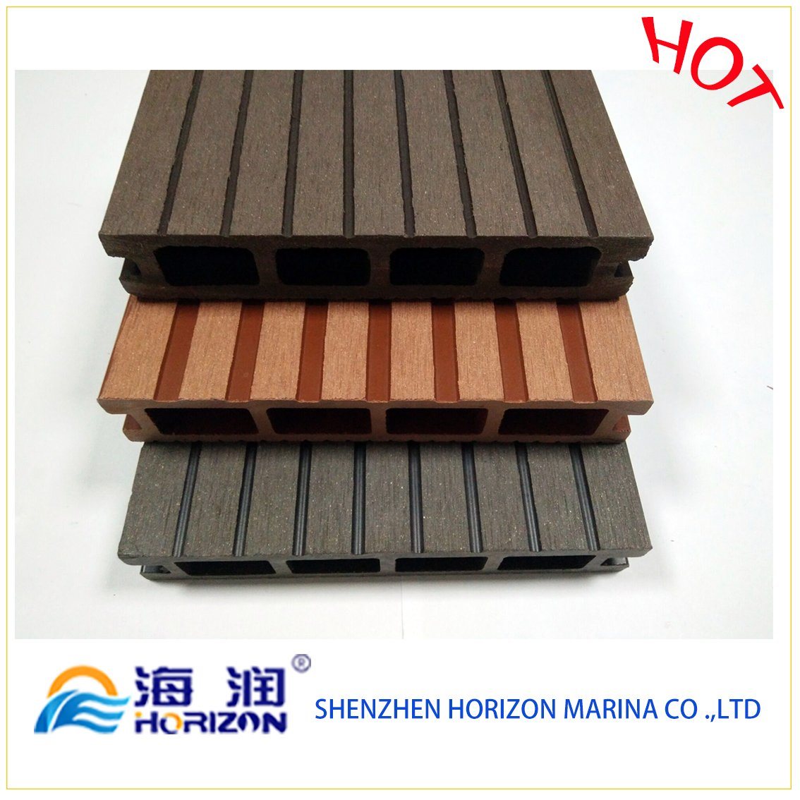 Factory Price Wood Plastic Composite WPC Decking in Guangzhou