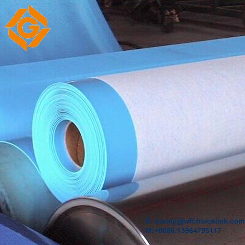 1.0mm-2.0mm PVC Waterproof Membrane with Fabric Reinforced