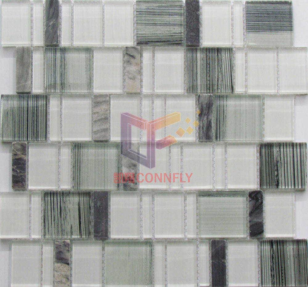 Hand Painting Glass Mix Marble Crystal Mosaic (CS244)