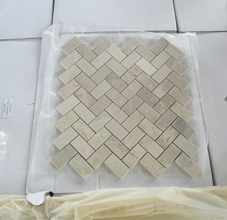 Carrara/Oriental White Marble/Honey Onyx Mosaic Polished/Honed Herringbone/Basket/Brick/Hexagon/Sexangle Mosaic