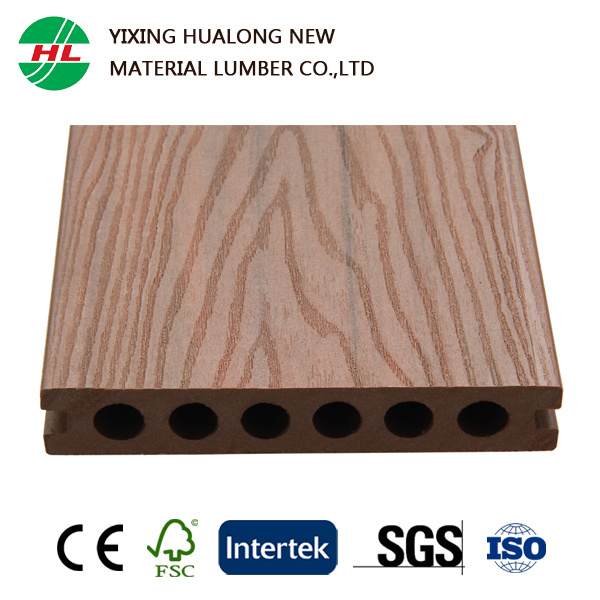 Co-Extrusion Wood Plastic Composite Decking with Certification