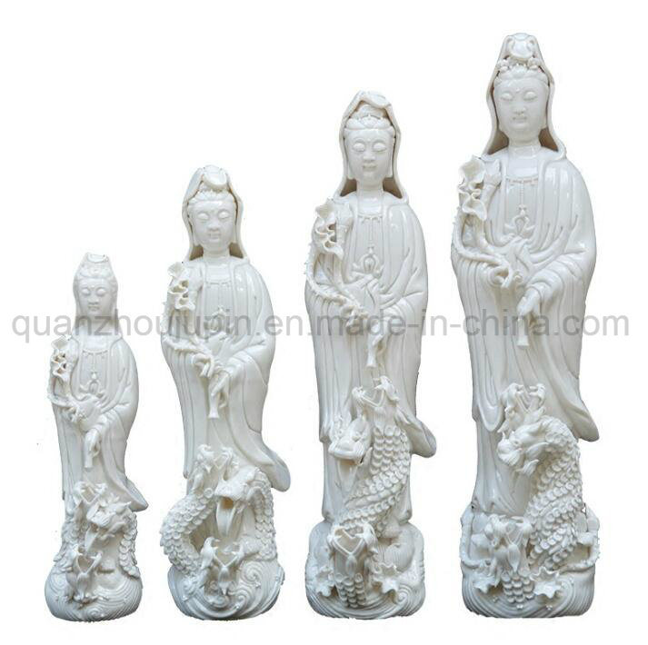 OEM Chinese White Porcelain Ceramic Avalokitesvara Buddha Figure