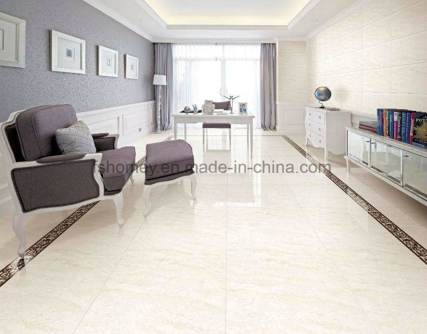 White Natural Stone Polished Ceramic Floor Tile