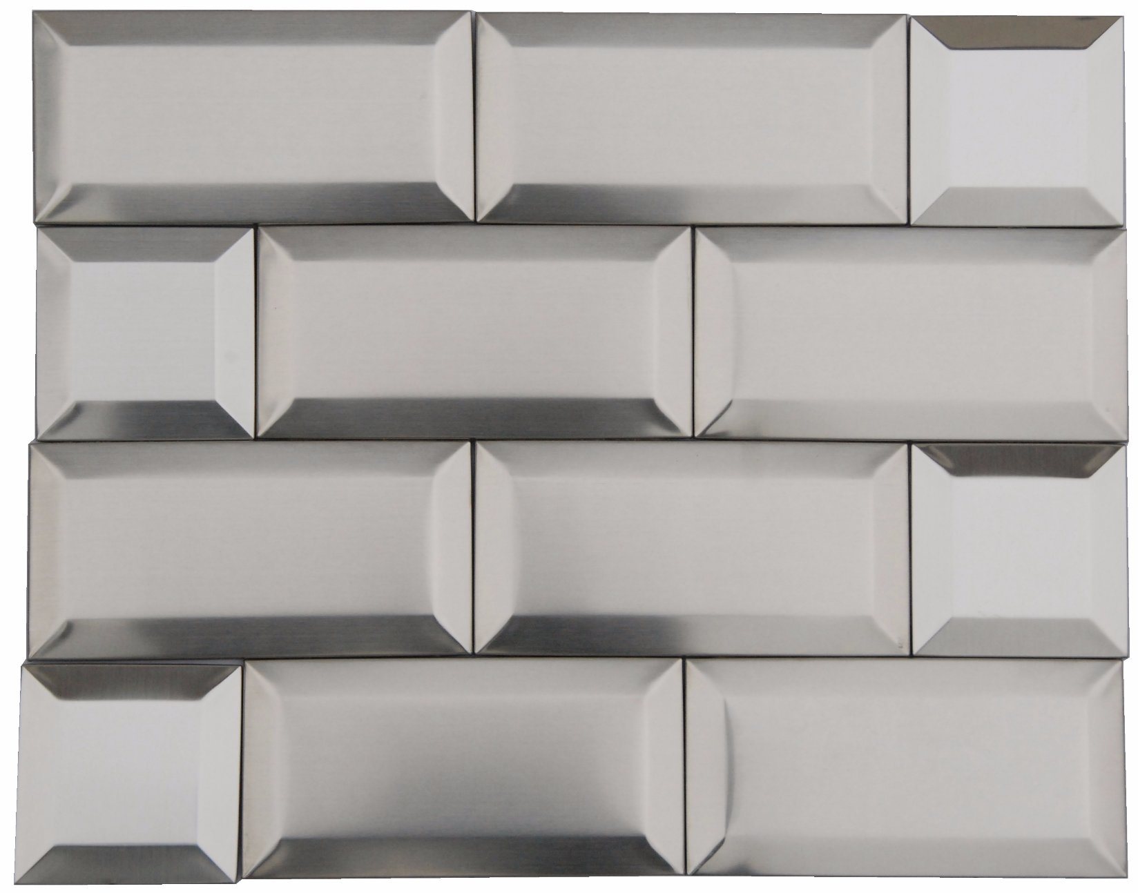 Silver Brick Shape Metal Mosaic Tile (YGS052-1)