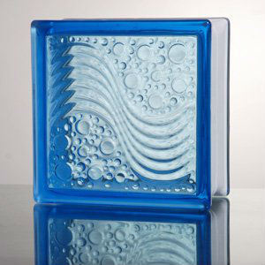 Sea Wave Blue Color Glass Brick (JINBO)