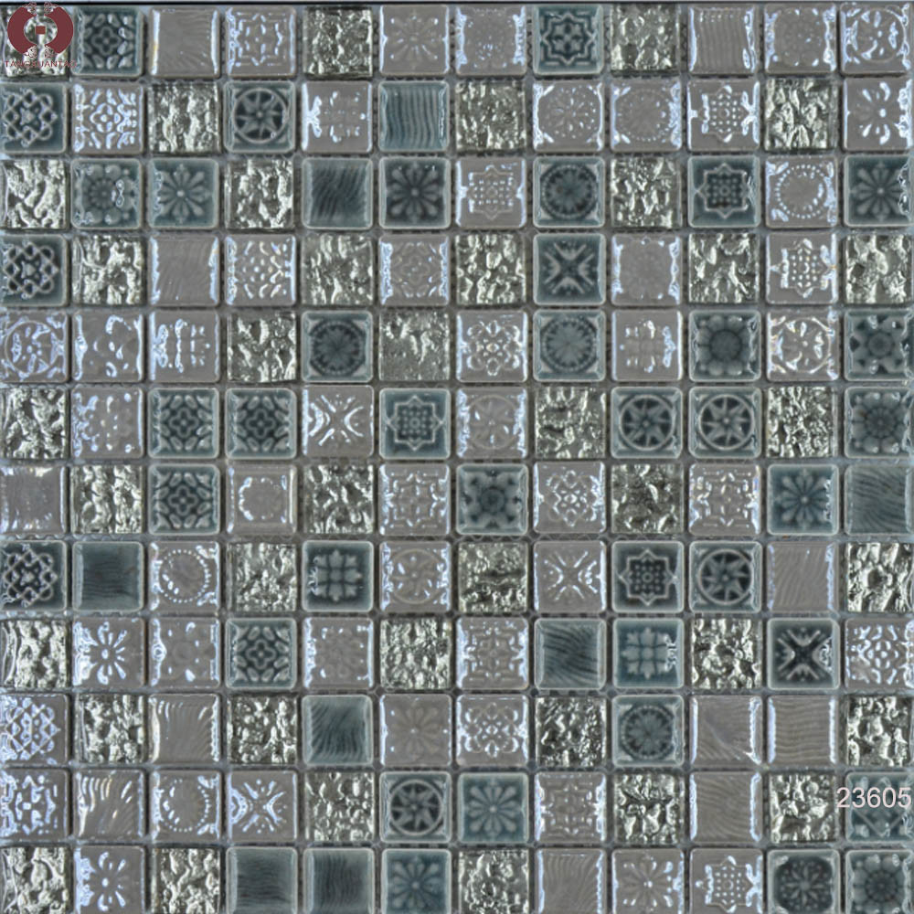 Building Material Marble Ceramic Mosaic Wall Tile (23065)