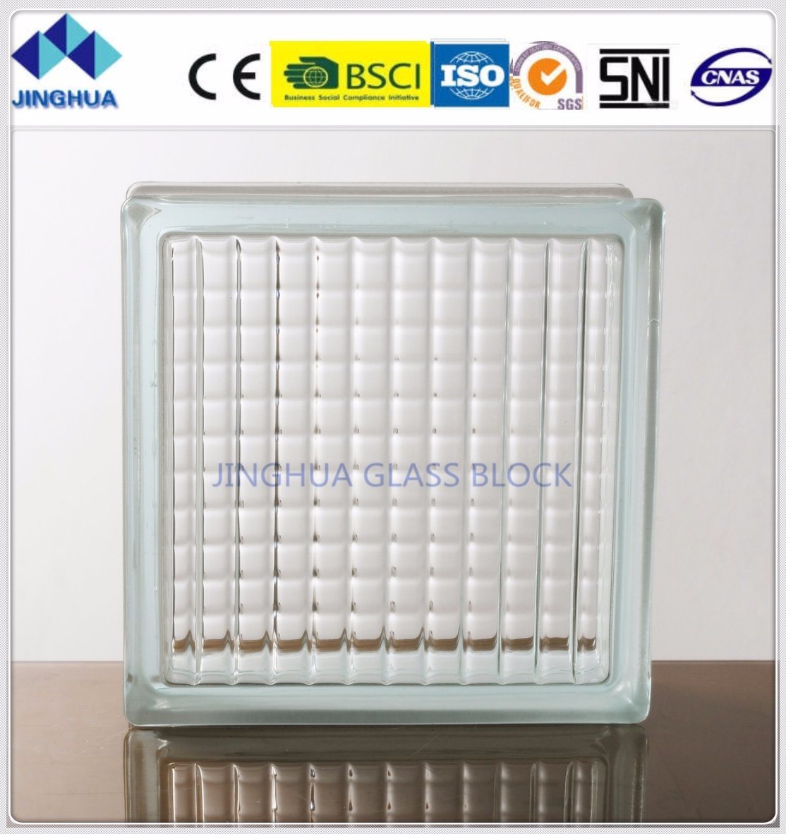 Jinghua High Quality Parallel Clear Glass Brick/Block