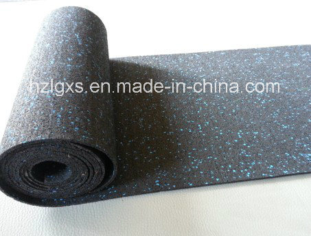 Black with Color Speckles Rubber Mats/Rolls Flooring for Gym