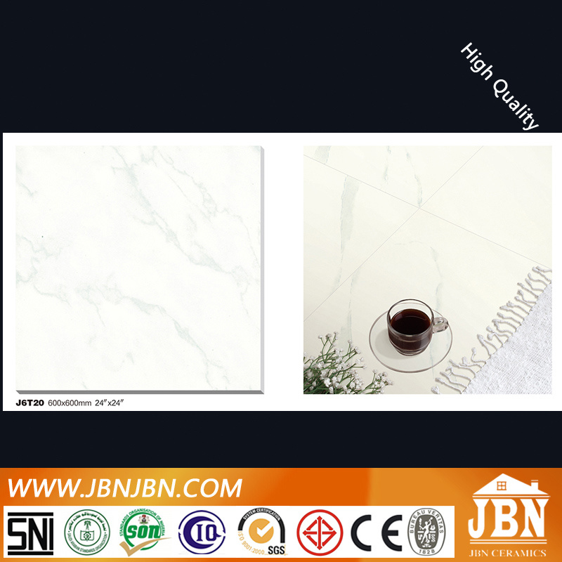 Snow White Carrara Nano Polished Floor Porcelain Tile (J6T16)