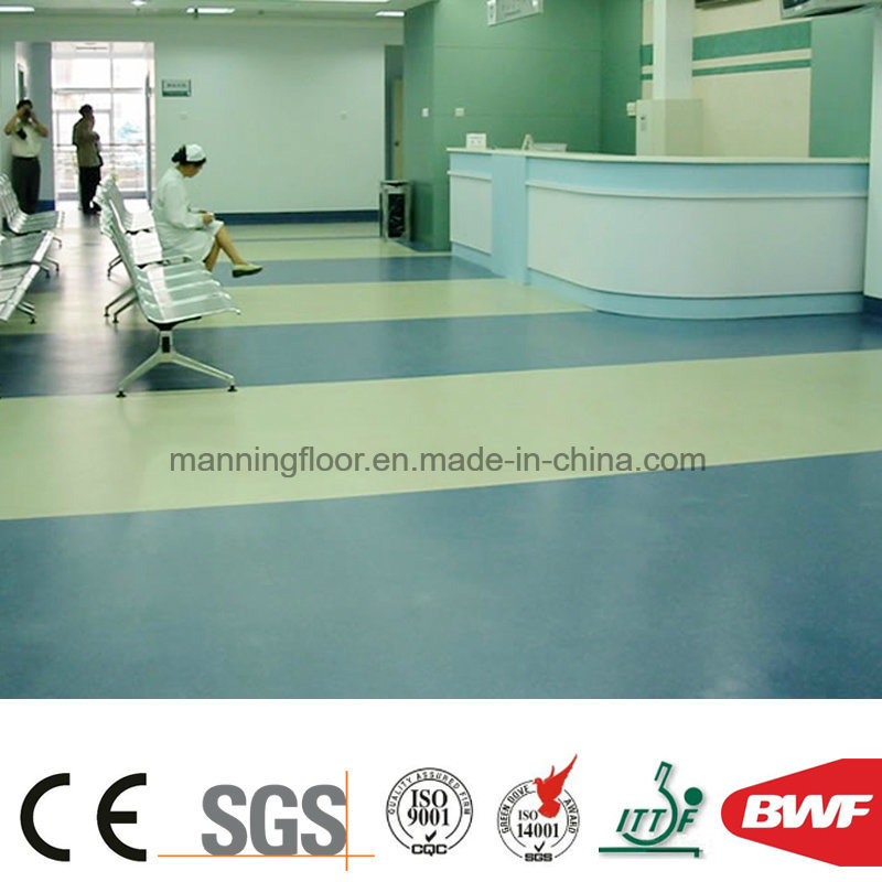 Indoor Solid Color Vinyl Flooring Sponge Floor Hospital Healthcare School Mr4002