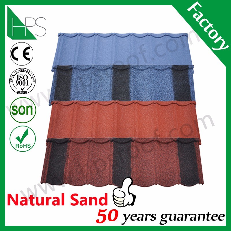 High Quality Cheap Colored Stone Coated Metal Roof Tile Metal Roof