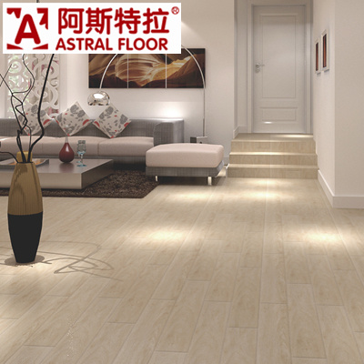 Modern Style 12mm Great U-Groove White Color Lamiante Flooring