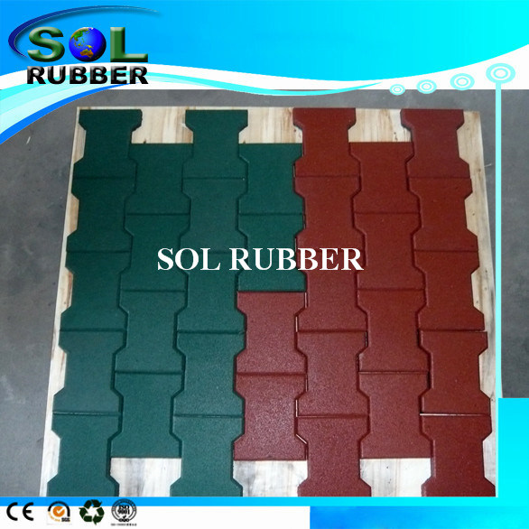 Outdoor High Quality Interlock Rubber Floor Tile