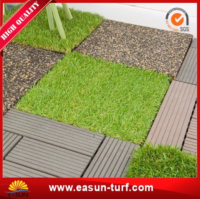 Hot Sale Landscaping Green Interlocking Artificial Grass Tile