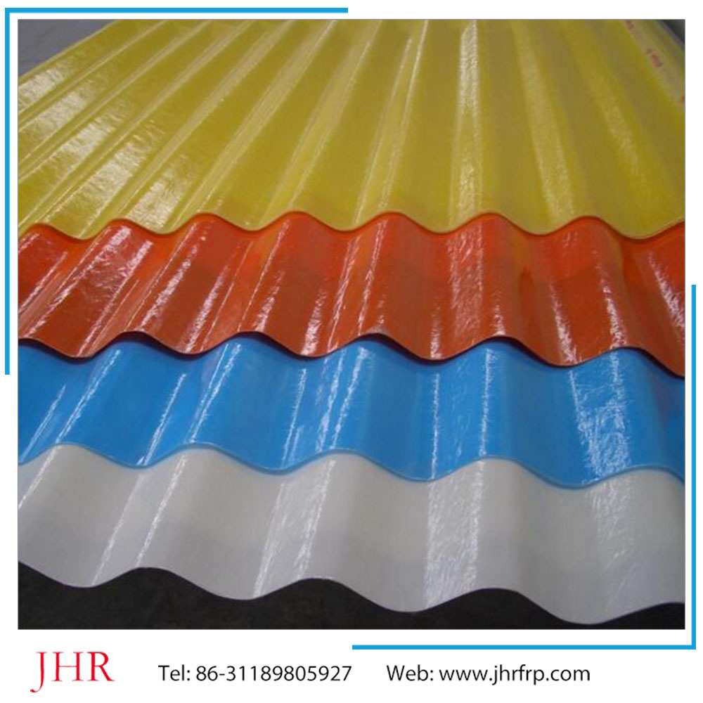 2016 New Heat Resistant FRP Fiberglass Skylight Corrugated Roof Tile