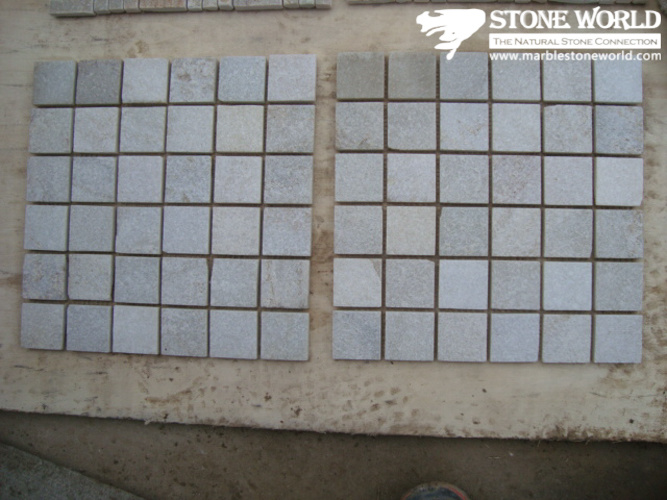 Grey Slate Mosaic Tiles for Wall Decoration (mm063)