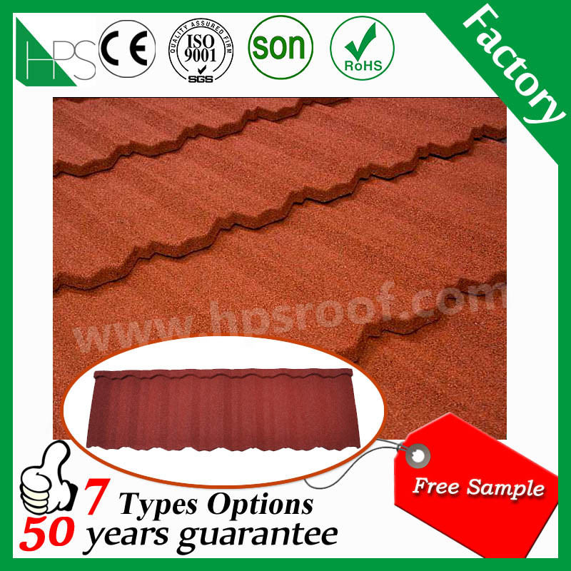 Zambia/Tanzania/South Africa Hot Sale Free Sample Stone Coated Steel Metal Roofing Tiles