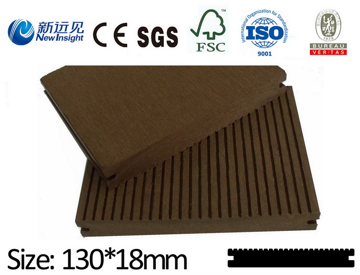 High Quality WPC Decking WPC Flooring with SGS ISO CE Fsc Wood Plastic Composite Decking Composite Wood Decking Flooring Solid Decking Timber Decking Lhma066