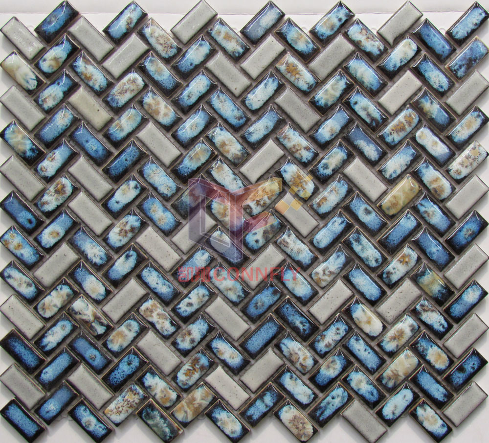 Knit Shape Fambe Ceramic Decoration Mosaic Tile (CST294)