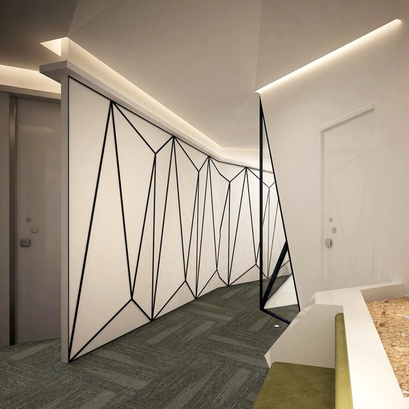 Zurich -1/12 Gauge Office/Hotel/Home Carpet Loop Pile Jacquard Carpet Tile with Eco-Bitumen Backing
