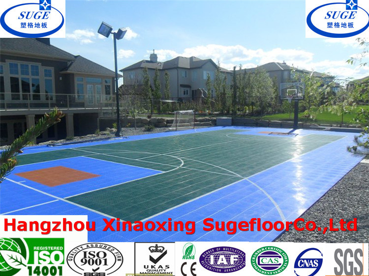 Colorful PP Modular Outdoor Court Floor Basketball Sport Flooring