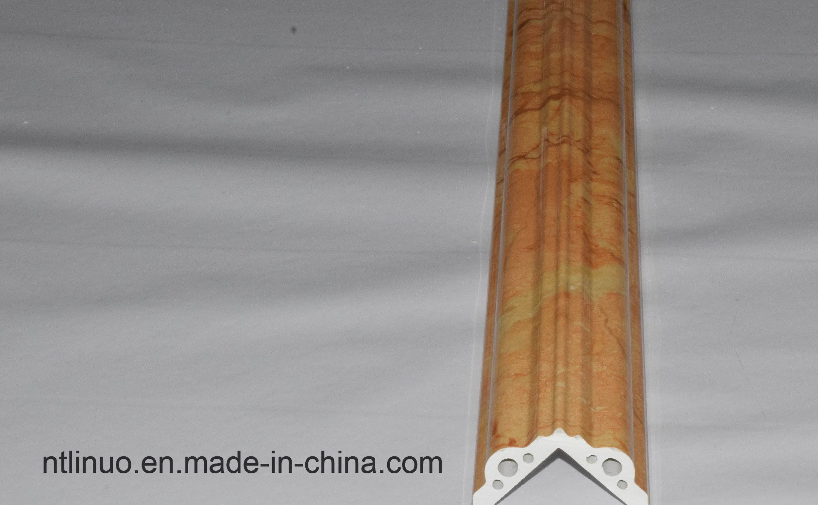 Imitation Marble Color PVC Stone Skirting and PVC Moulding Lines