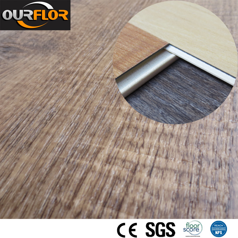 Zero Formaldehyde Wood Grain WPC Click Vinyl Flooring Planks