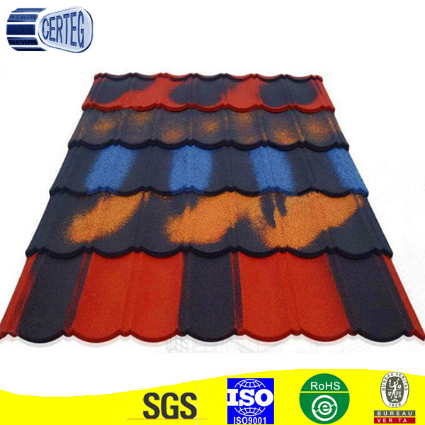Stone coated tiles with double color